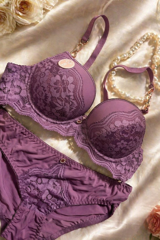 Premium Padded Bra & Panty Set – Push Up Fit & Elegant Style