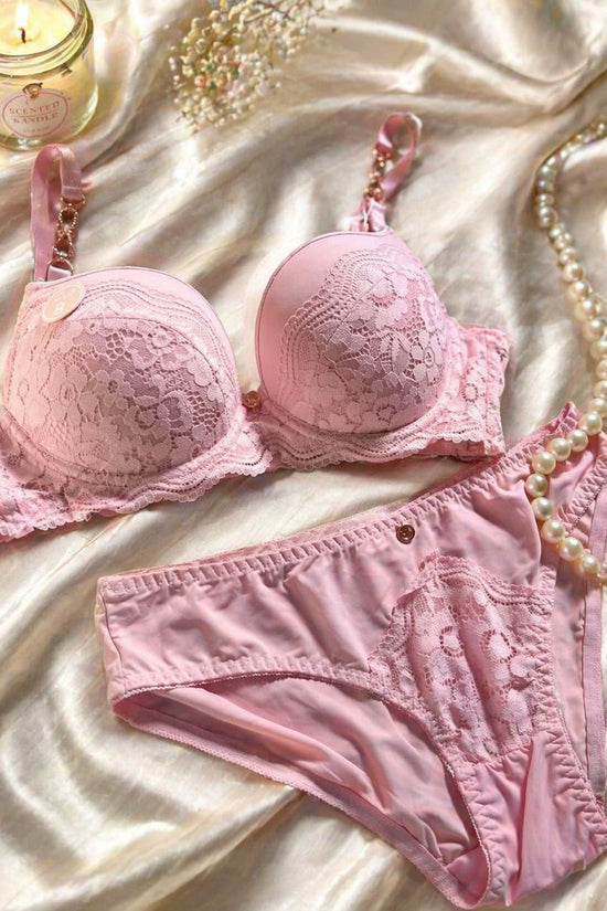 Premium Padded Bra & Panty Set – Push Up Fit & Elegant Style
