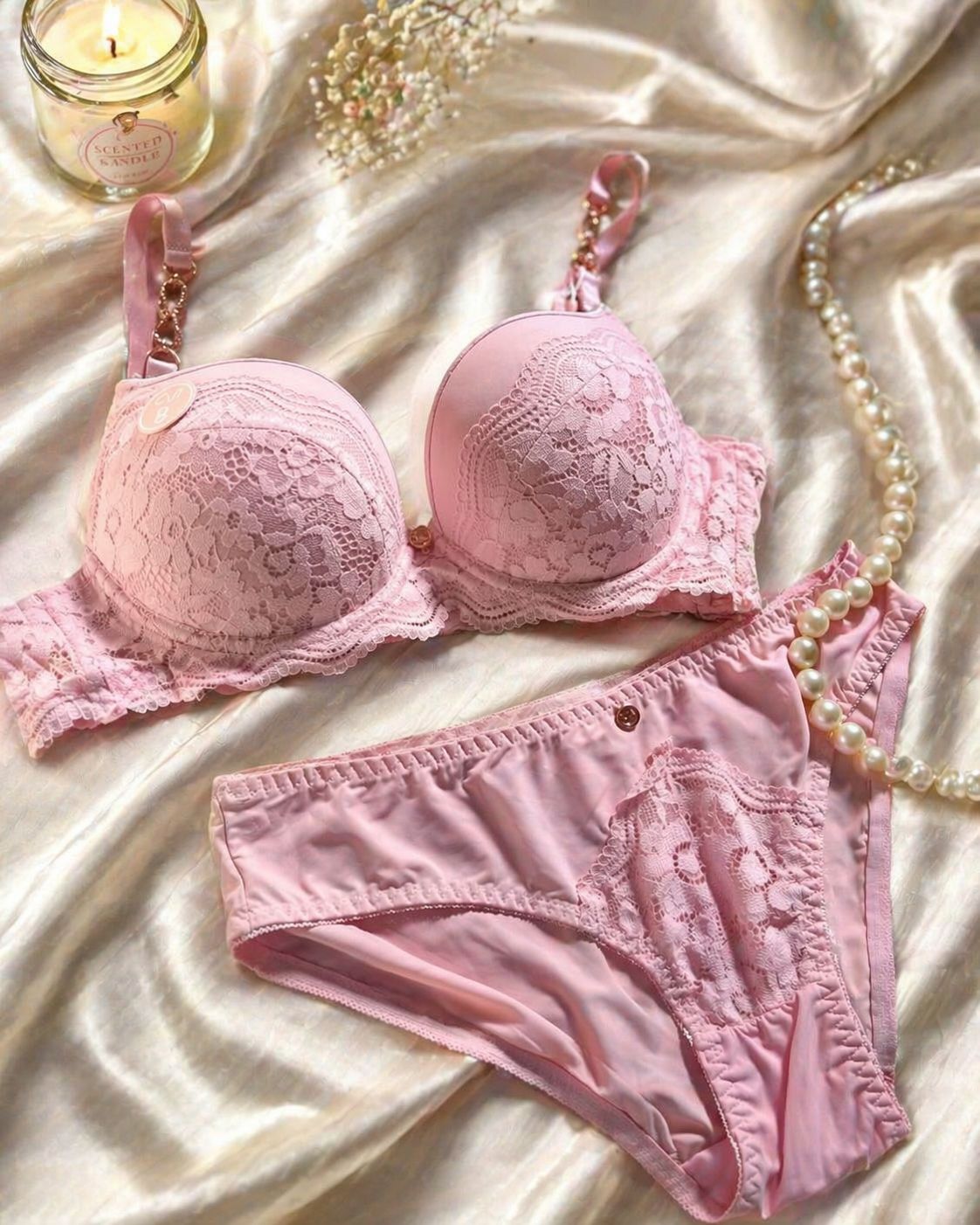 Premium Padded Bra & Panty Set – Push Up Fit & Elegant Style