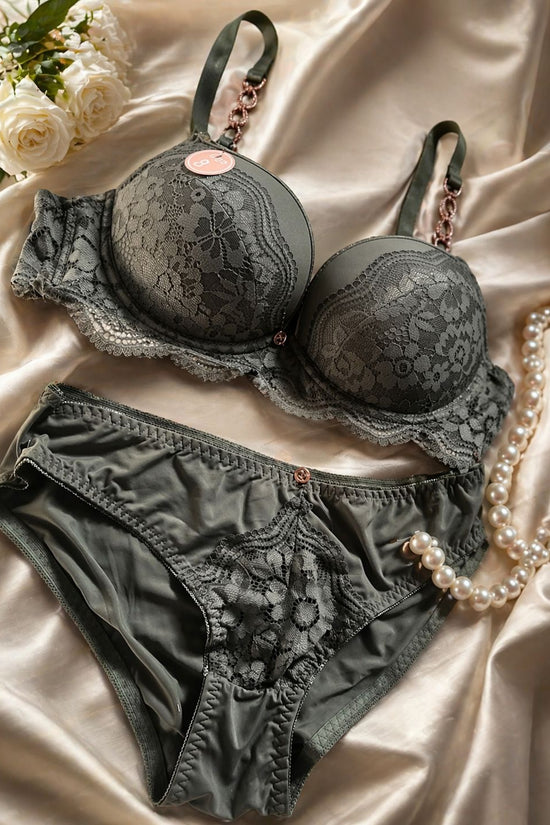 Premium Padded Bra & Panty Set – Push Up Fit & Elegant Style