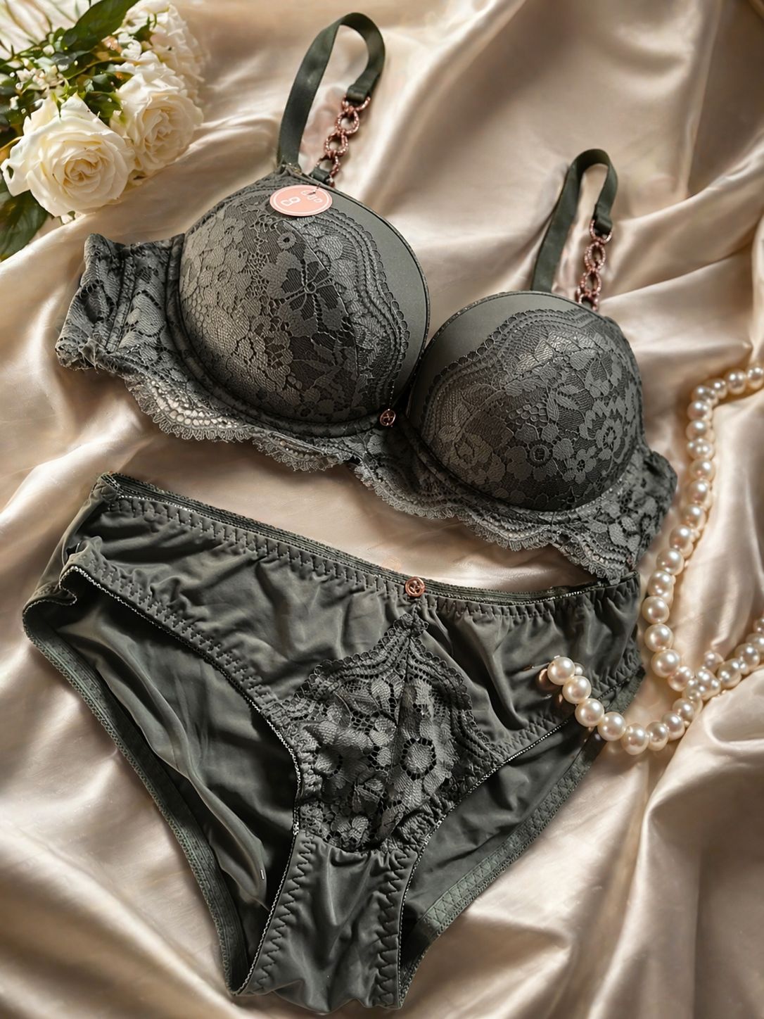 Premium Padded Bra & Panty Set – Push Up Fit & Elegant Style