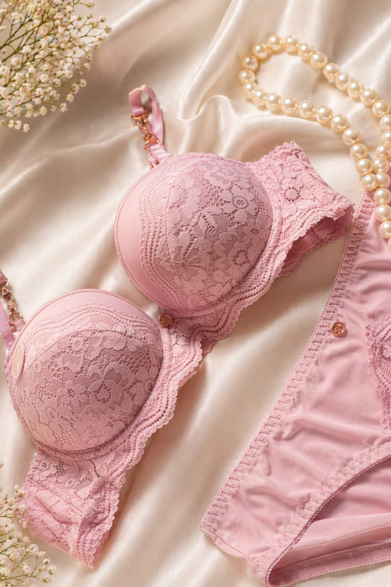 Premium Padded Bra & Panty Set – Push Up Fit & Elegant Style