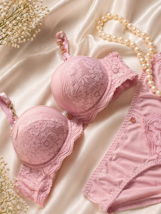 Premium Padded Bra & Panty Set – Push Up Fit & Elegant Style