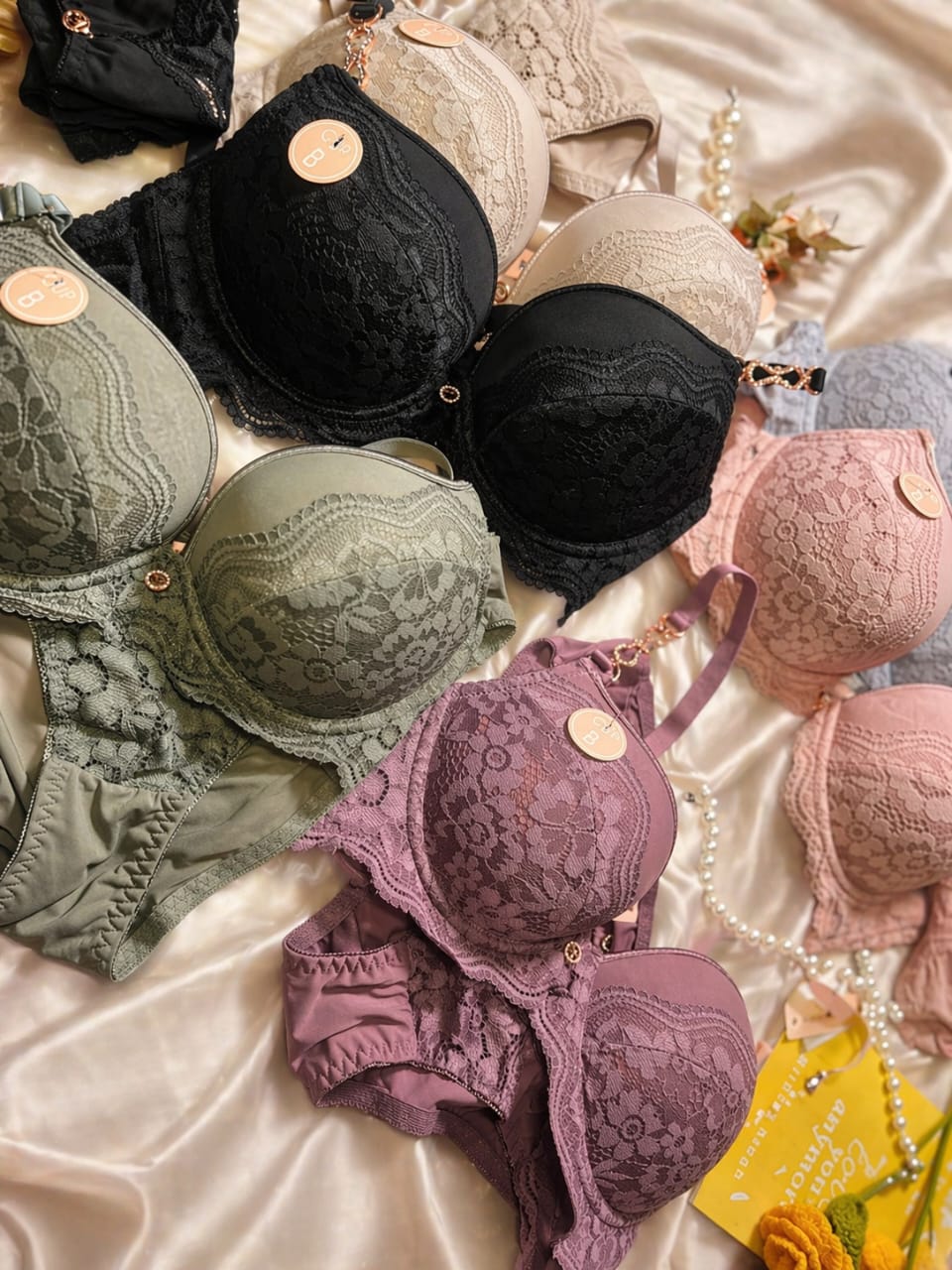 Premium Padded Bra & Panty Set – Push Up Fit & Elegant Style